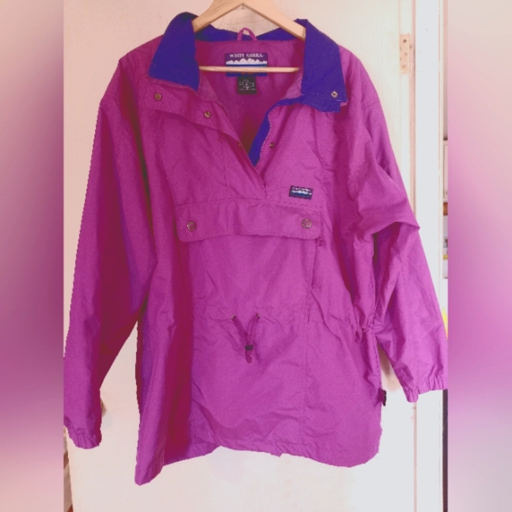 White Sierra Nylon Pullover Jacket Windbreaker‎ Sz. Large